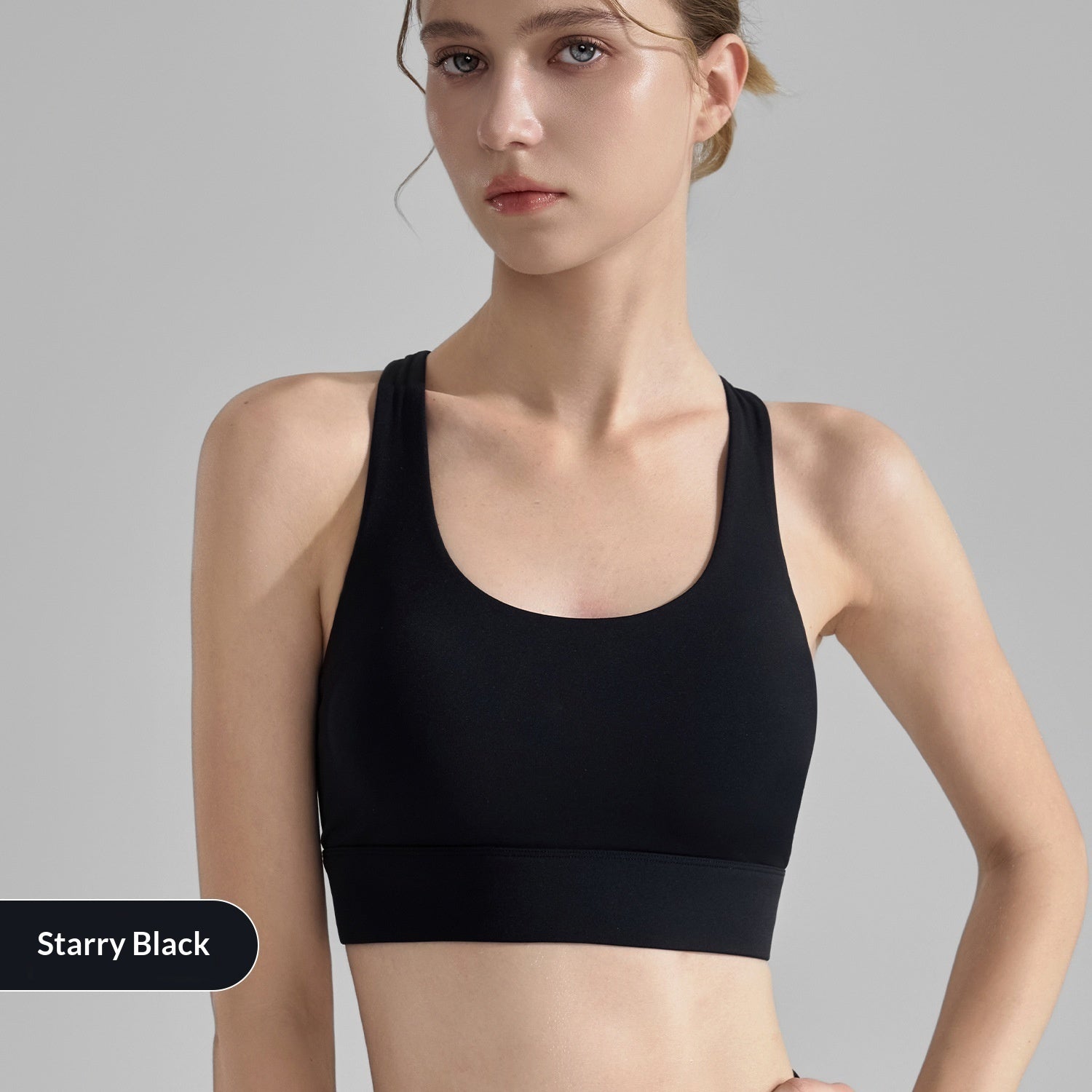 Women's U-neck Tie-up Thickened Yoga Butterfly Fitness Top