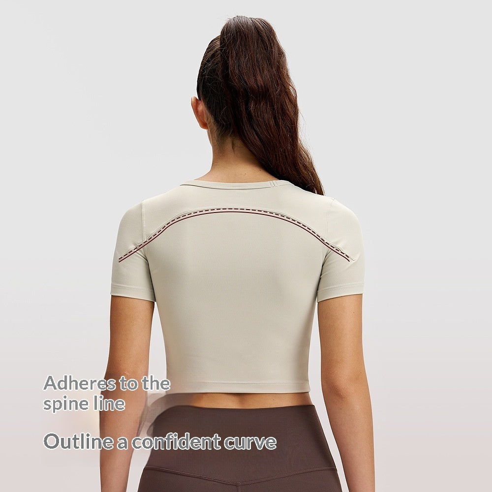 Women's Ventilated Athletic Short-sleeve Top