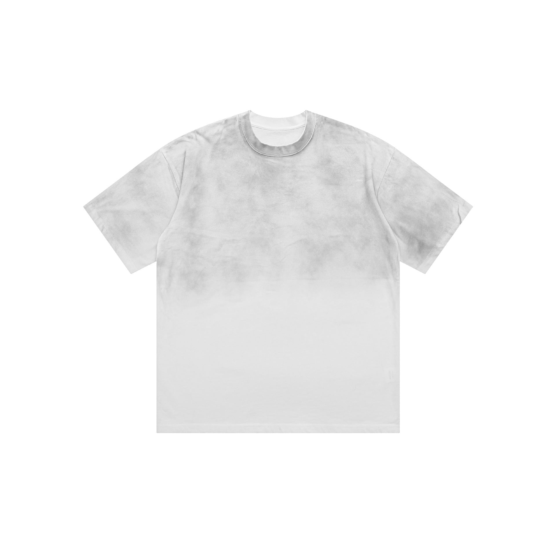 American Retro Double Yarn Pure Combed Cotton Gradient T-shirt