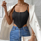 Women's Spaghetti Crop Corset Camisole Vest