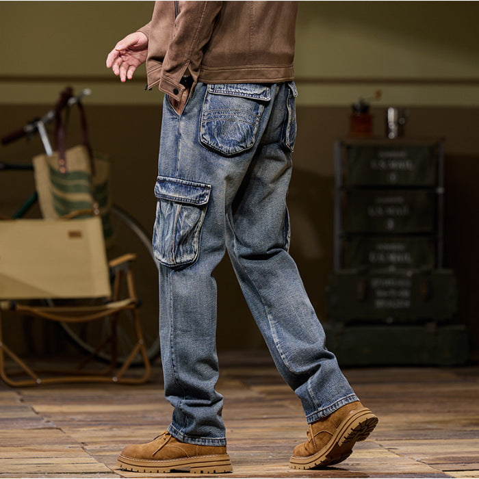 Men's Staple Outdoor Multi-pocket Jeans