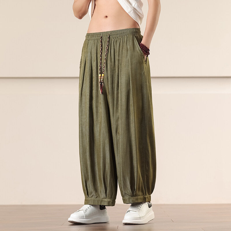 Men's Retro Loose Straight Harem Pants