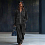 Women's Hooded Overall Jeans Jumpsuit