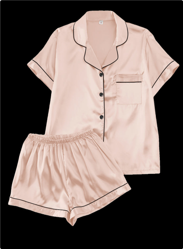 Women's Silk Imitation Pajamas