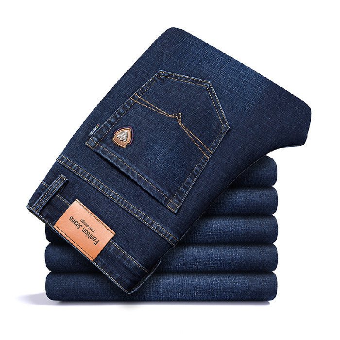 Men's Straight Fit Elastic Jeans