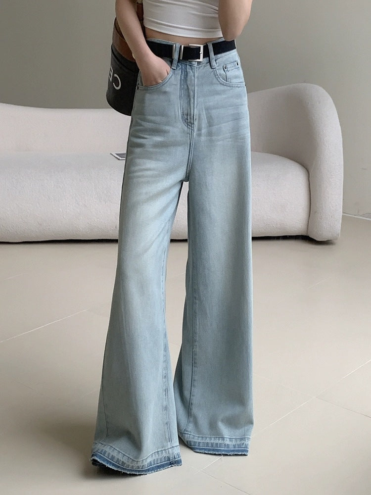 Women's Loose Straight Wide Leg Mop Pants