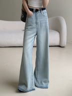 Women's Loose Straight Wide Leg Mop Pants
