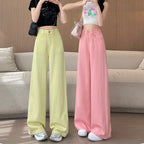 Women's High-Waist Retro High Street Wide Leg Trousers