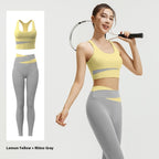Women's Shockproof Supportive Belly Contracting 2 Piece Yoga Set