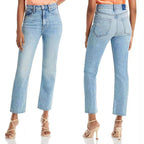 Women's Light Blue High Waisted Stretch Jeans