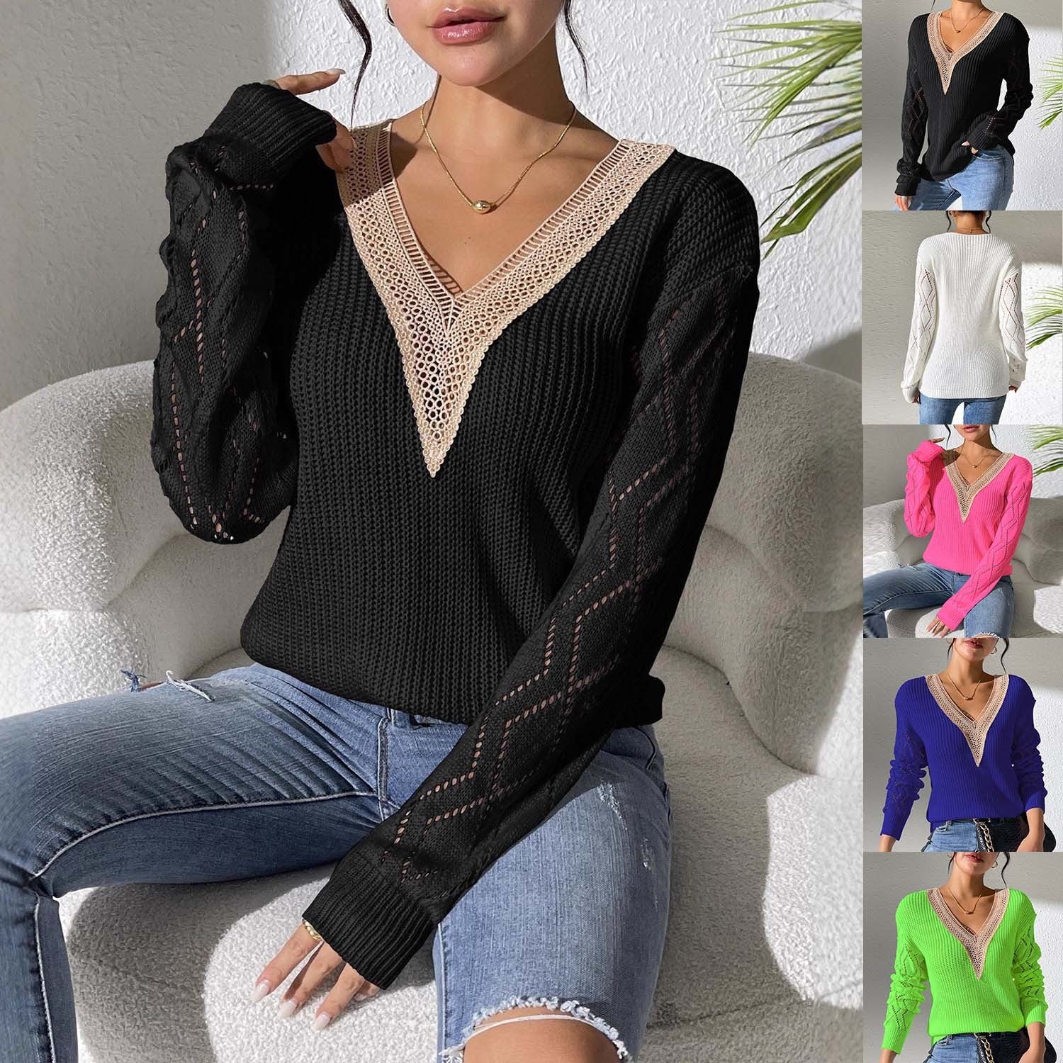 Women's Laced Knitwear Top