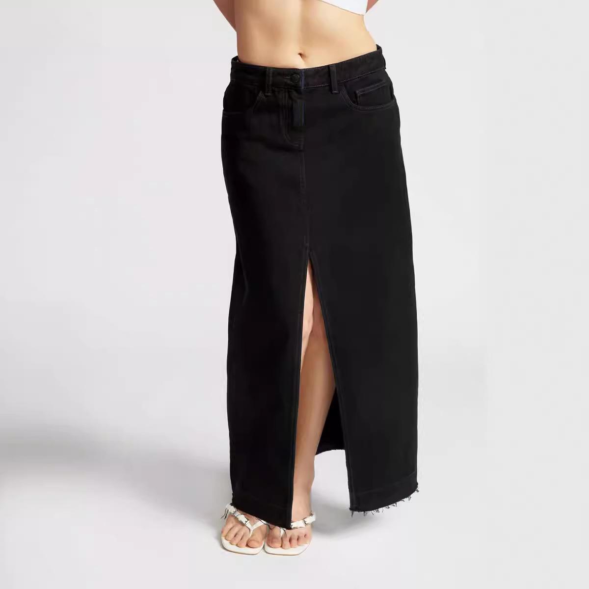 Women's Retro Slim-fit Denim Skirt