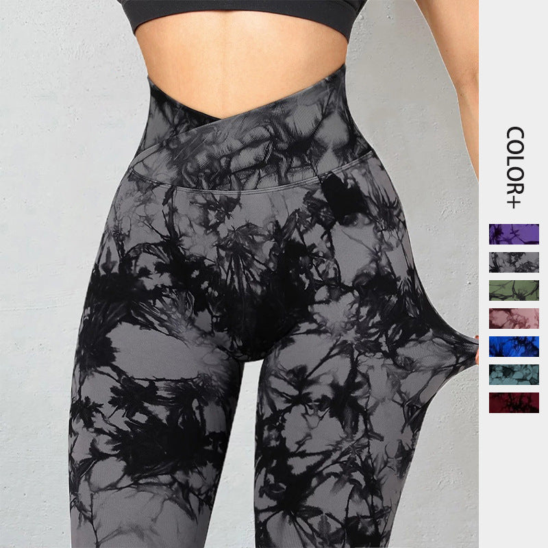 Women's Push-Up Tie Dye Sports Leggings
