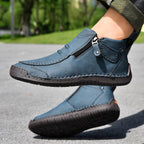 Men's Flats Ankle Side-Zipped Boots
