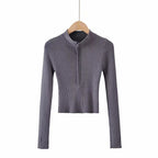Women's High Neck Short Sweater