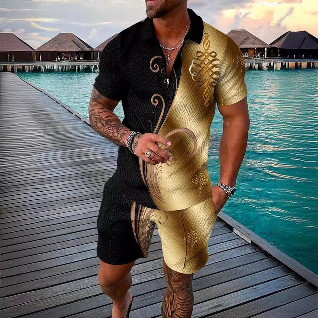 Men's 140 Mesh Icy Cool Polo Shirt And Short Set