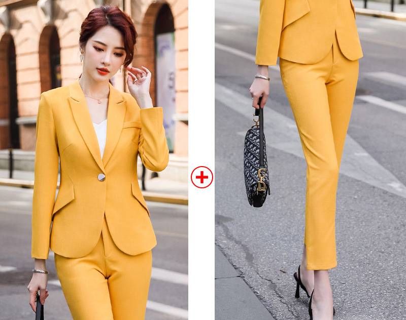 Women's Solid Color Professional Suit