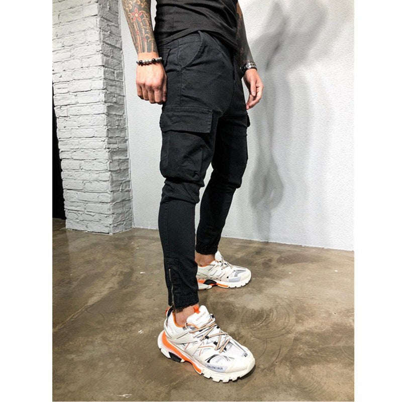 Men's Drawstring Zip Woven Pants