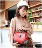 Women Metal Cornered Handbag