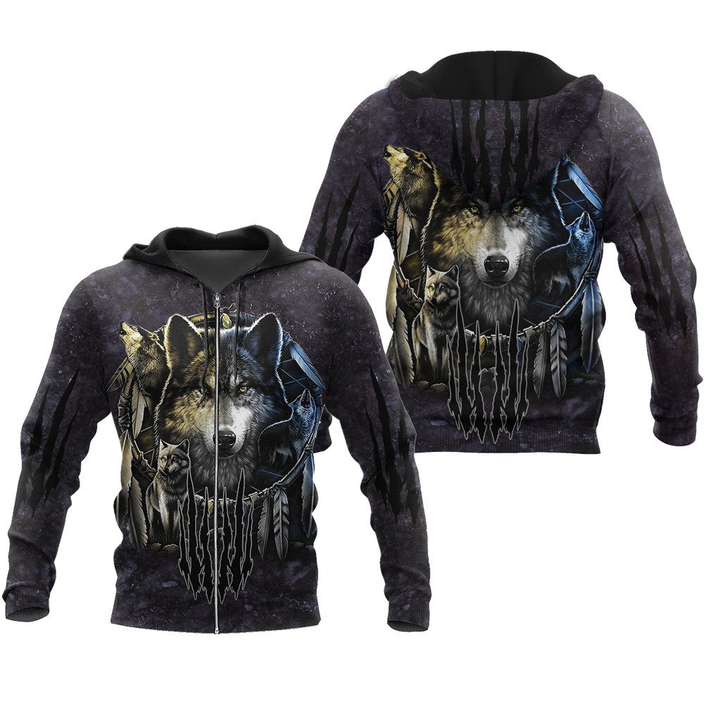 Men's Dark Wolf Hoodies And Sweatshirt