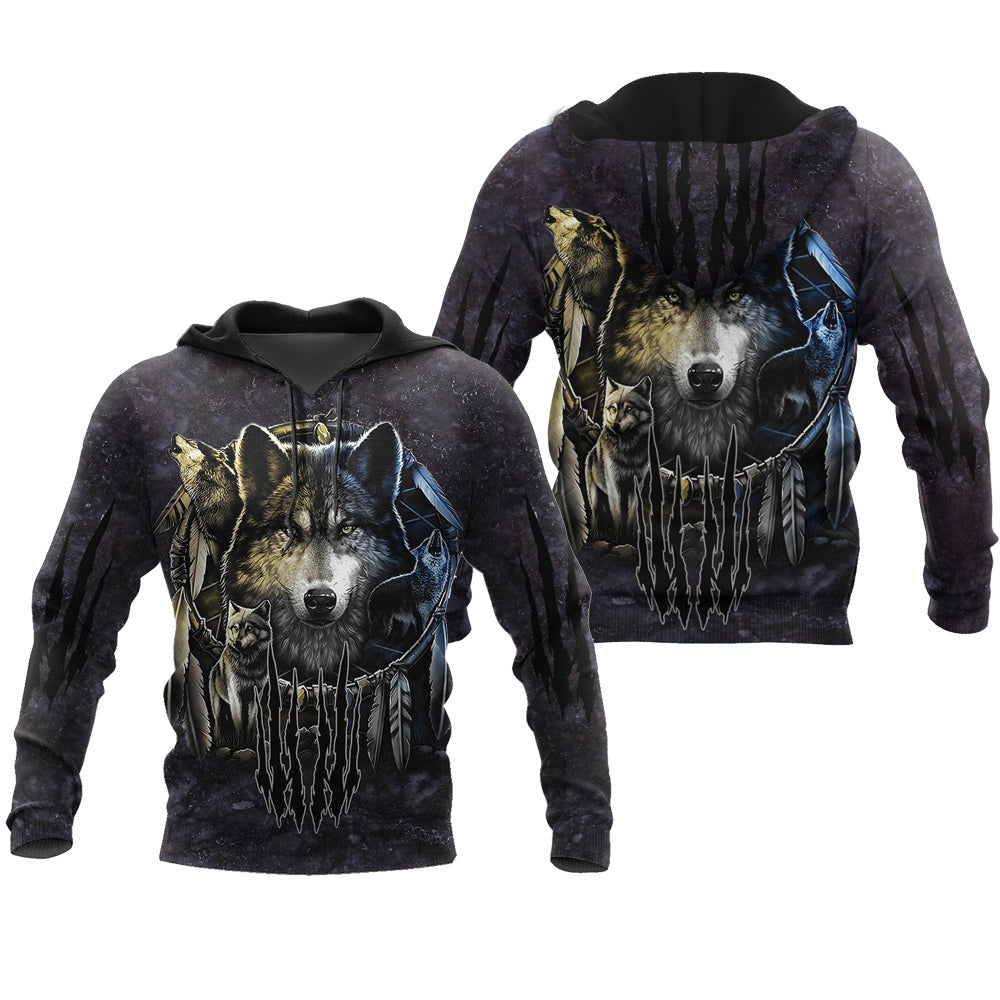 Men's Dark Wolf Hoodies And Sweatshirt
