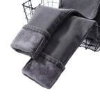 Women's High Waist Plush Jeans