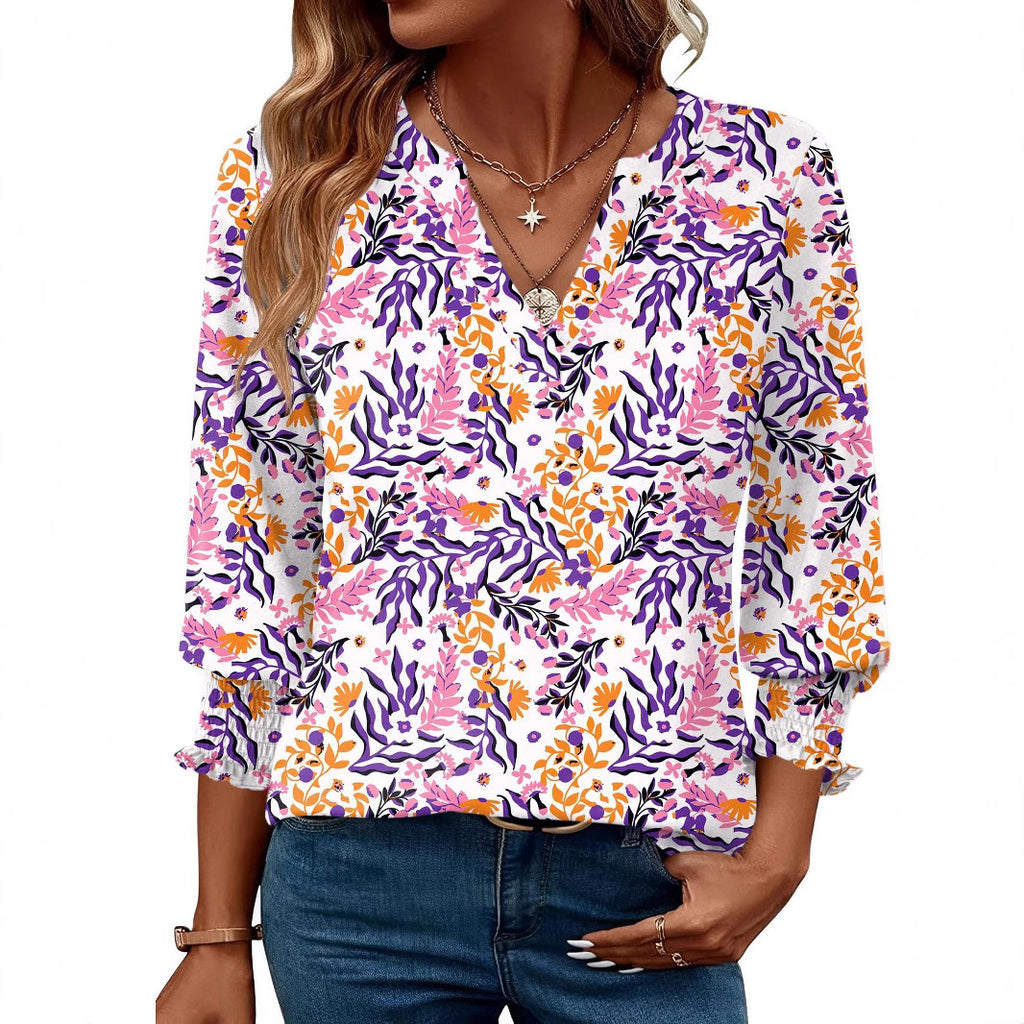 Women's Patterned Full Sleeve Top