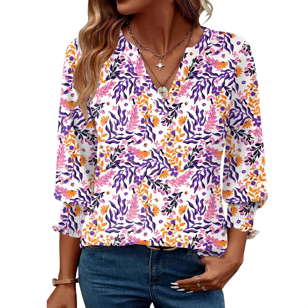 Women's Patterned Full Sleeve Top
