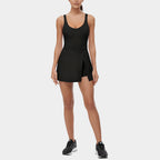 Women's Solid Split Athletic Dress