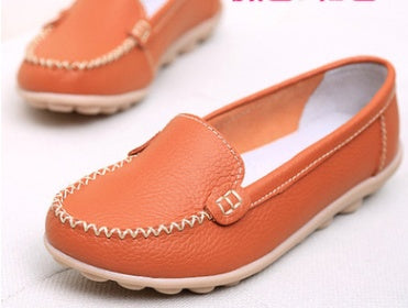 Women's Genuine Leather Bubble Soled Flats