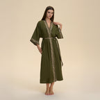Women's Solid-Color Laced Robe