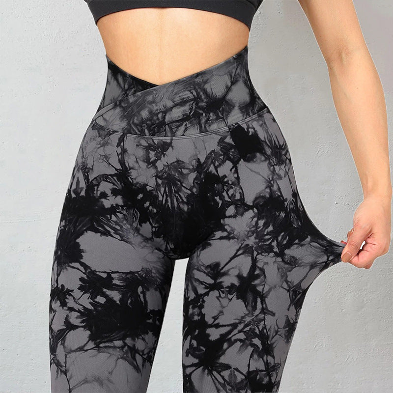 Women's Push-Up Tie Dye Sports Leggings