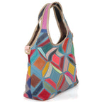 Women's Genuine Leather Multicolor Crossbody Bag