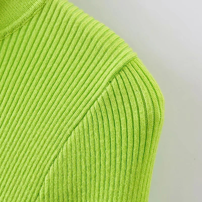 Women's High Neck Short Sweater