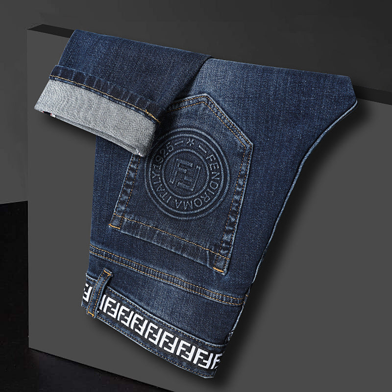 Men's Slim Fit Patterned Jeans