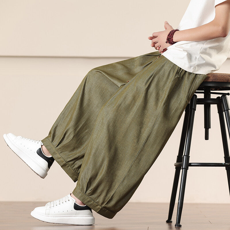 Men's Retro Loose Straight Harem Pants