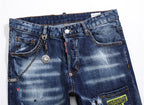 Men's Ripped Faded Paint Splatter Jeans