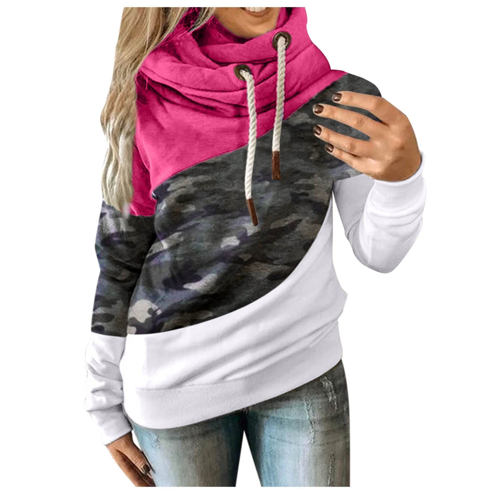 Women's Tri Patterned Hoodie