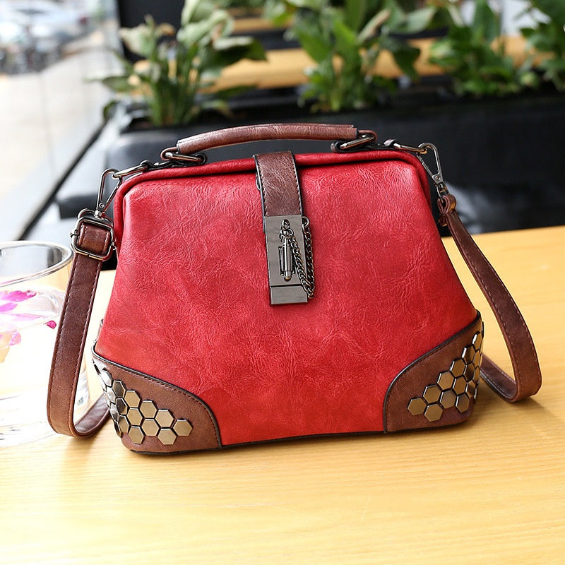Women Metal Cornered Handbag