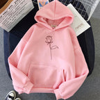 Women's Candy Black Rose Hoodie