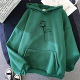 Women's Candy Black Rose Hoodie