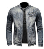 Men's Stand Collar Zipped Jacket