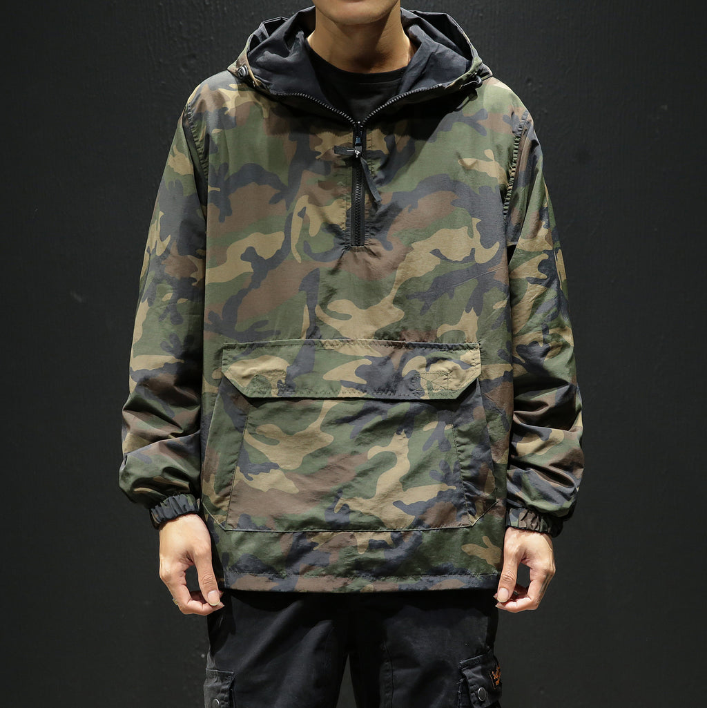 Men's Hooded Double-Sided Camouflage Jacket
