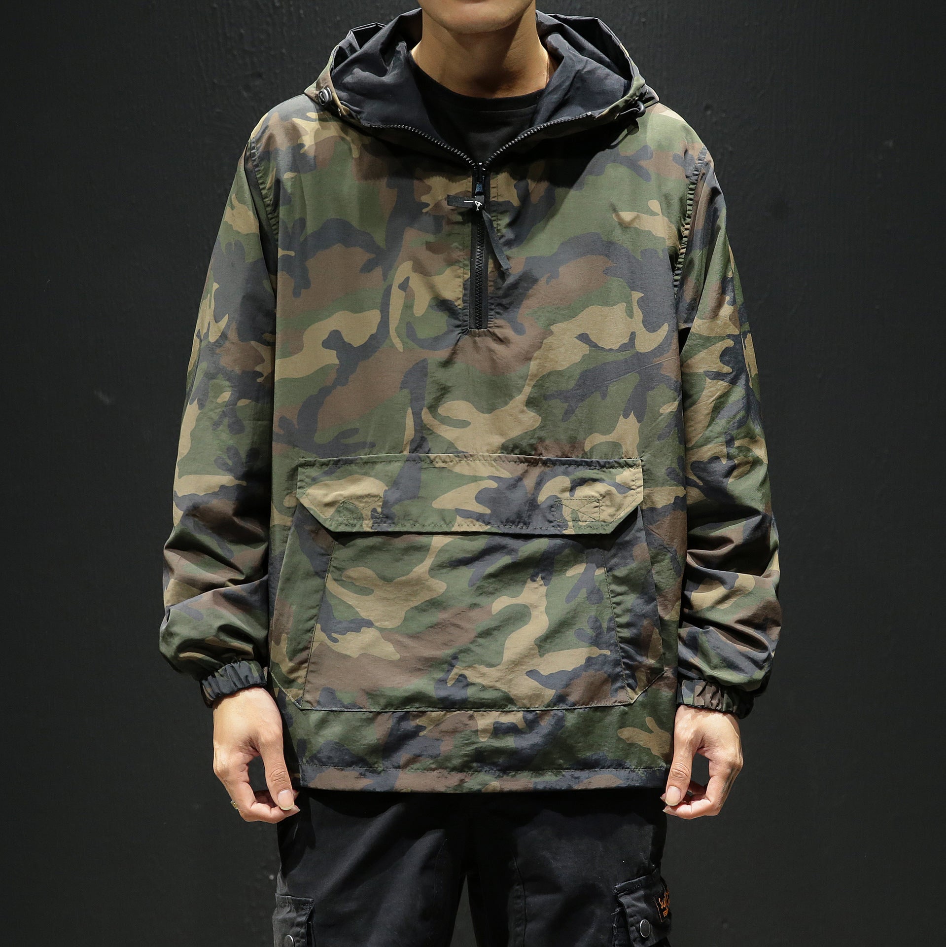 Men's Hooded Double-Sided Camouflage Jacket