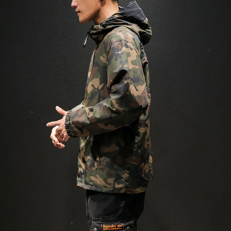 Men's Hooded Double-Sided Camouflage Jacket