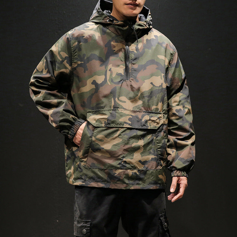 Men's Hooded Double-Sided Camouflage Jacket