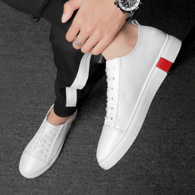 Men's Leather Solid Sneakers