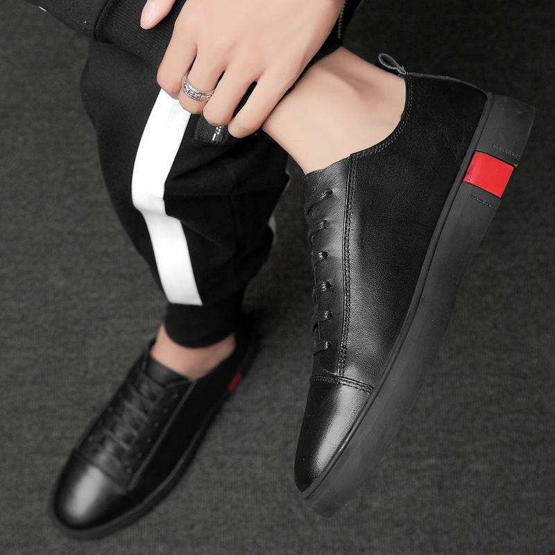 Men's Leather Solid Sneakers