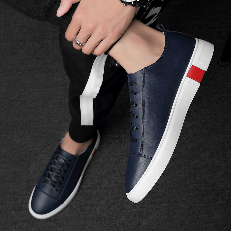 Men's Leather Solid Sneakers