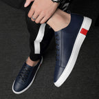 Men's Leather Solid Sneakers